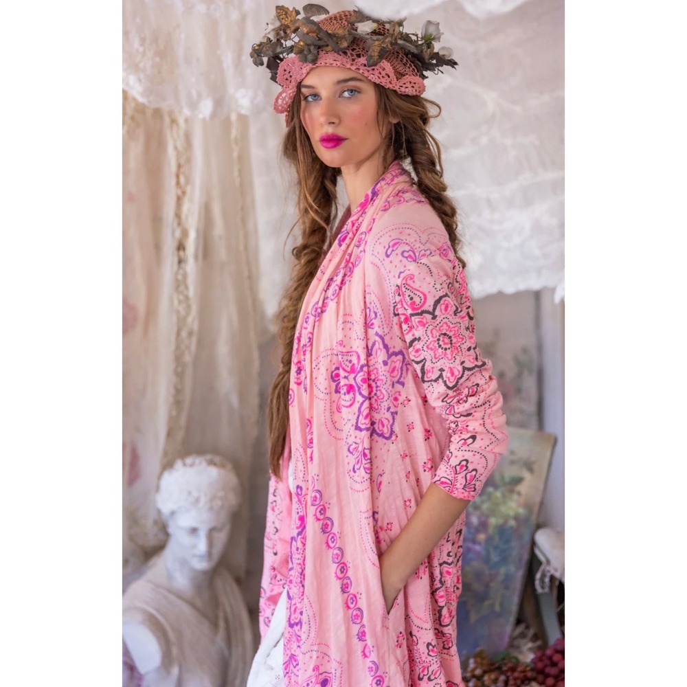 Magnolia‎ Pearl RARE Pretty Pink Karesa Stargazer Bandana Paisley Cardi SOLD OUT